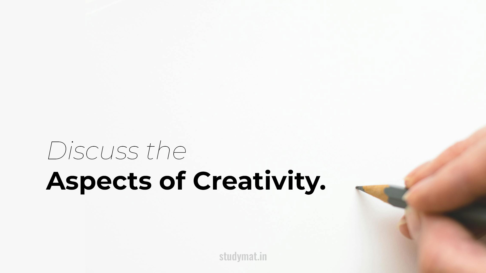 Aspects of Creativity.