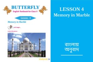 Read more about the article Memory in Marble | Lesson 4 | Bengali Translation | Class 5 | Butterfly