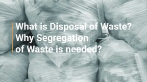 What is Disposal of Waste? Why Segregation of Waste is needed?