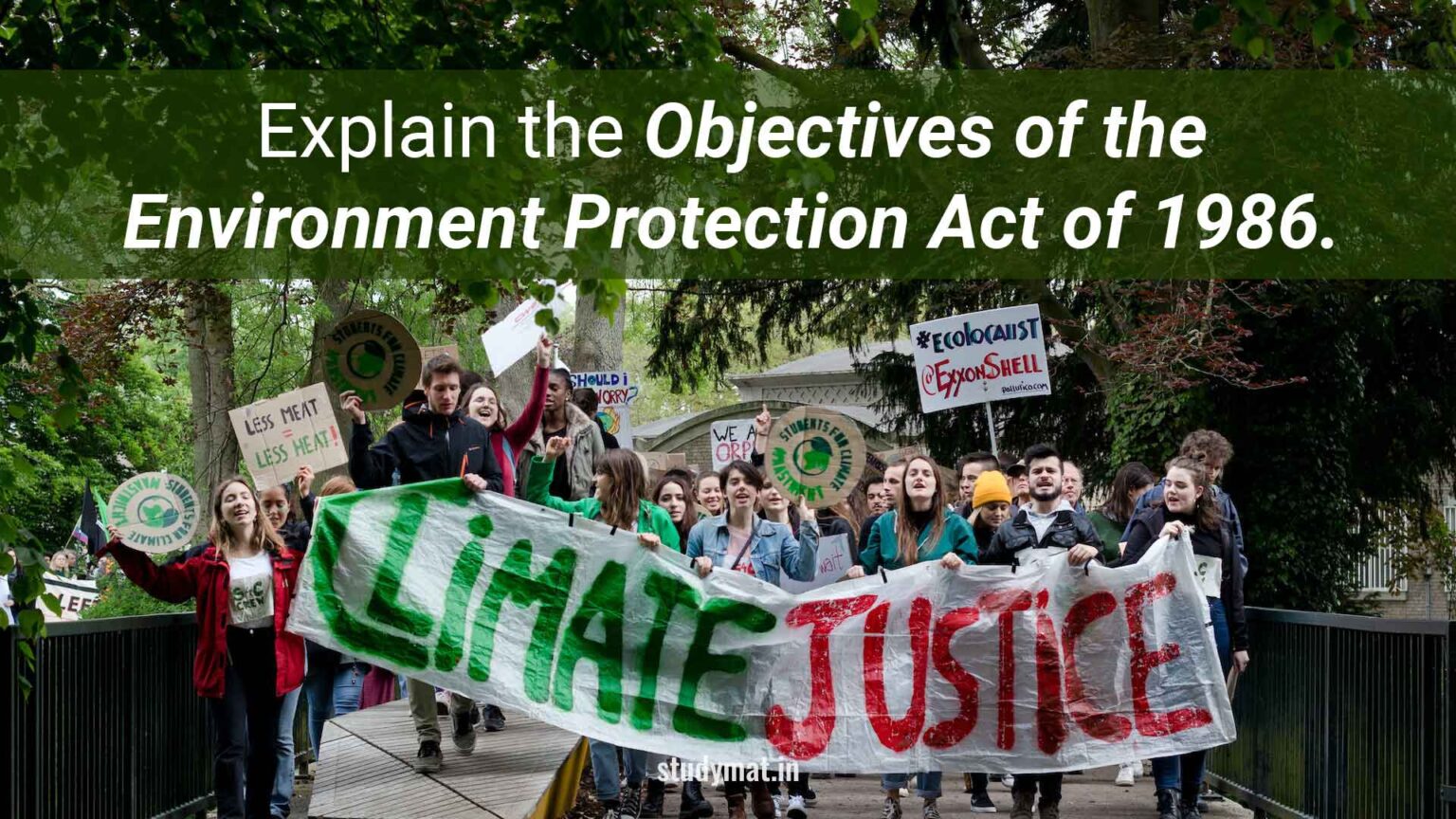 Objectives of the Environment Protection Act of 1986. STUDYMAT