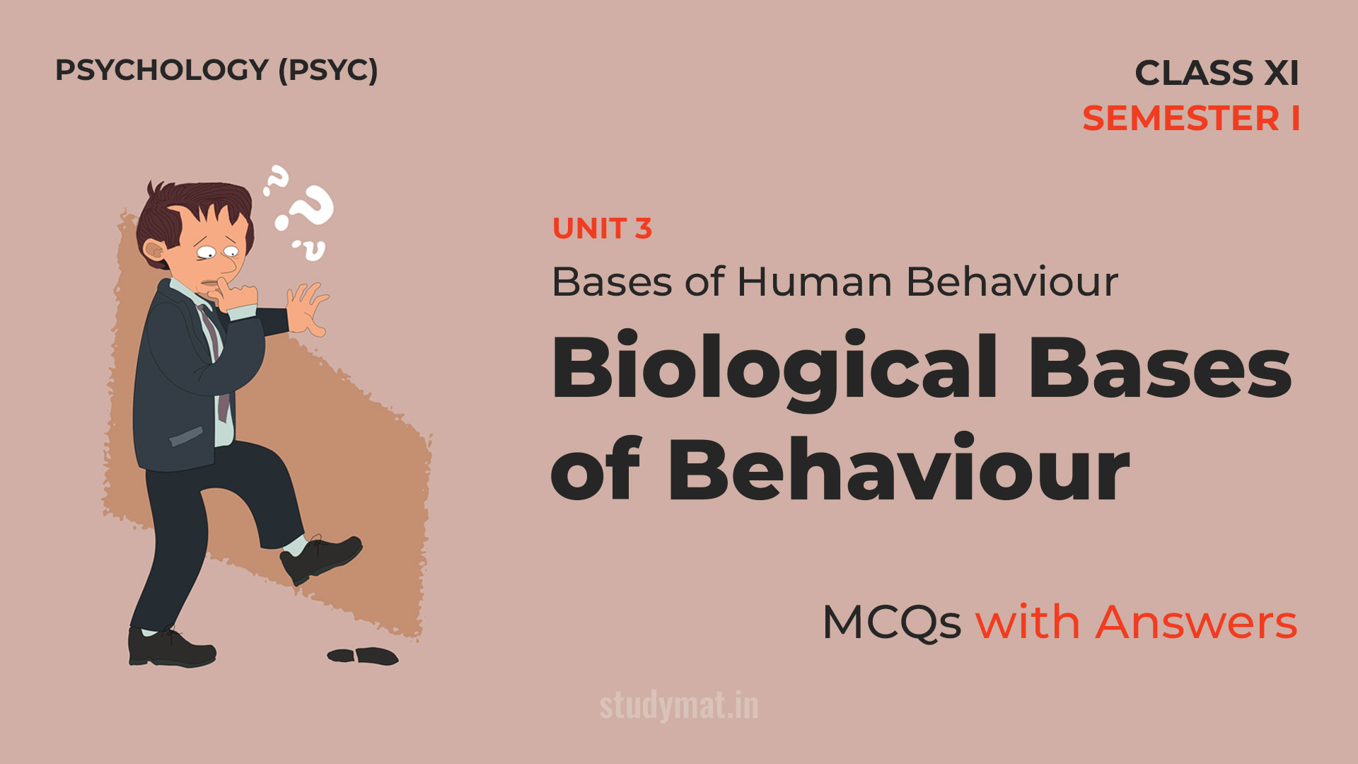 Biological Bases of Behaviour | MCQs with Answers