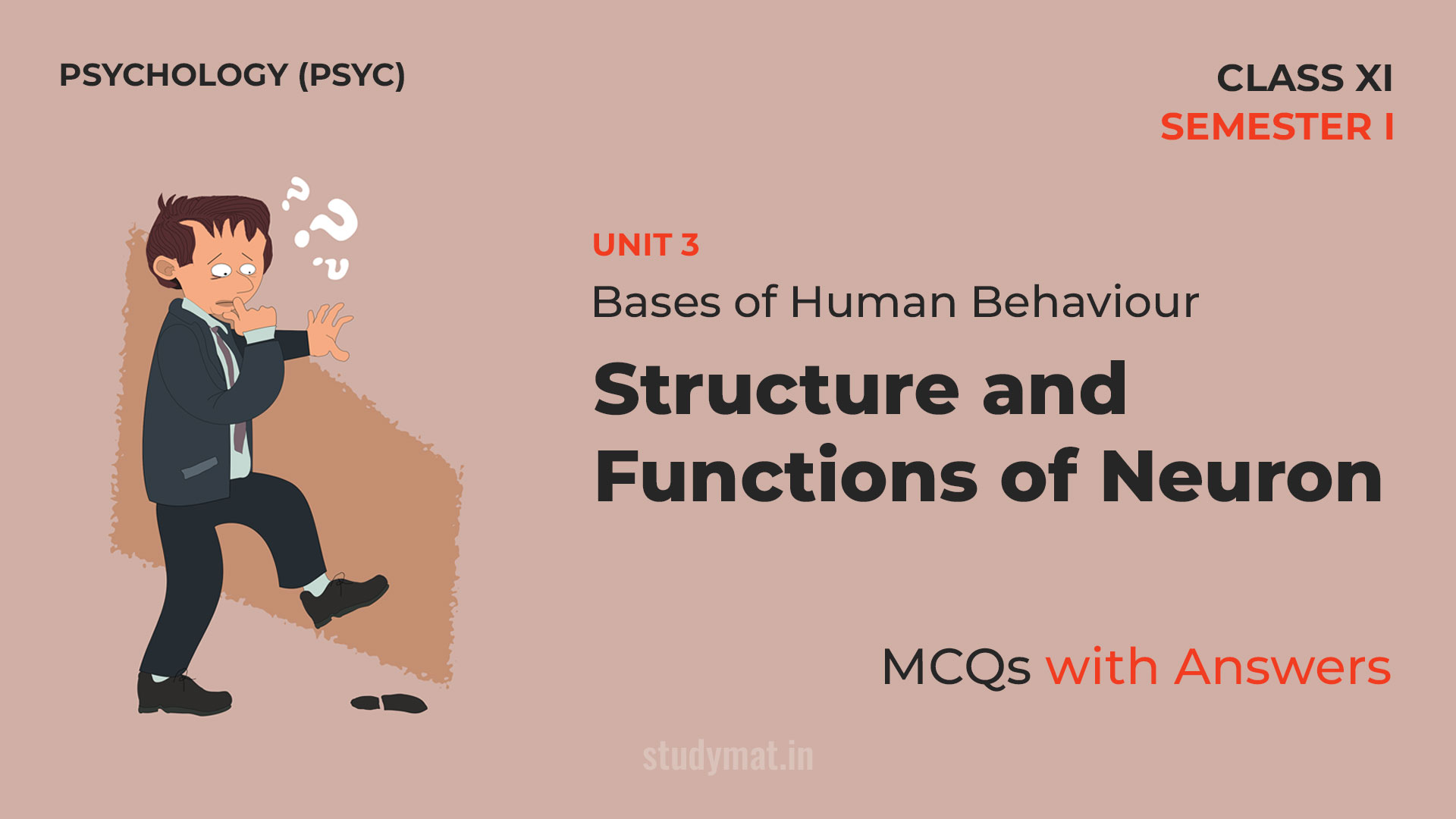 Structure and Functions of Neuron | MCQs with Answers