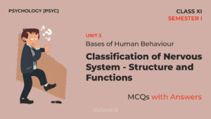 Read more about the article Classification of Nervous System: Structure and Functions | MCQs with Answers | Unit 3 | Class 11 | Psychology