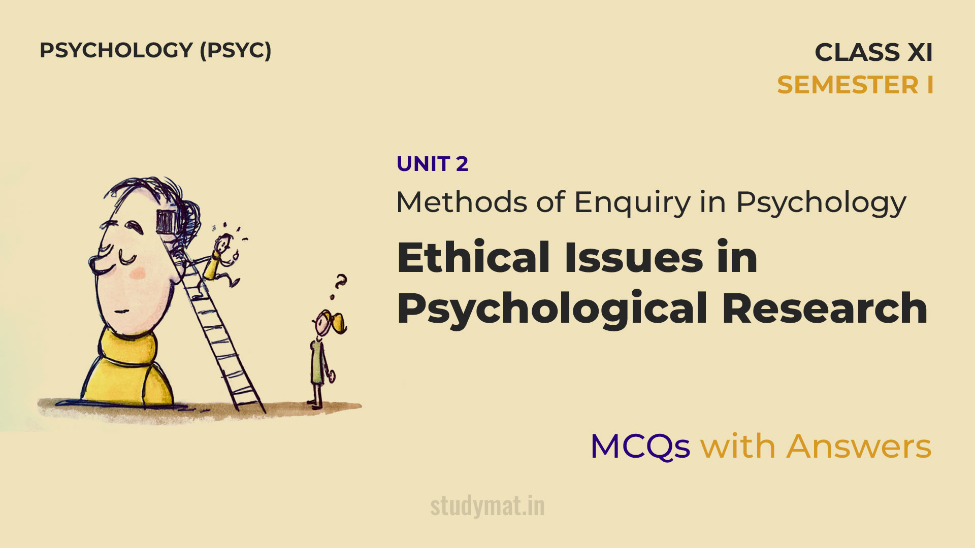 Ethical Issues in Psychological Research | MCQs with Answers