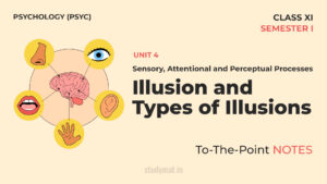 Read more about the article Illusion and Types of Illusions | Notes | Unit 4 | Class 11 | Psychology