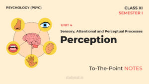 Read more about the article Perception | Notes | Unit 4 | Class 11 | Psychology